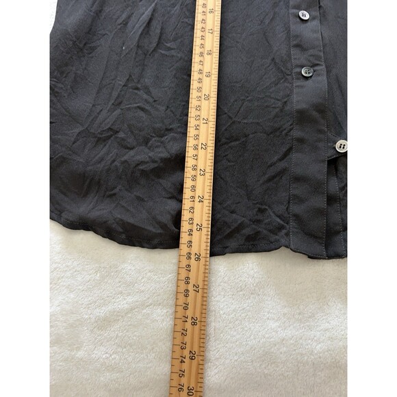 Line & Dot Womens Shirt Small Silk Edgy Statement Embellished Studded Epaulette - Picture 7 of 10